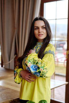 Вишиванка &laquo;Яворина&raquo; жовтого кольору 42 р. 00250 фото