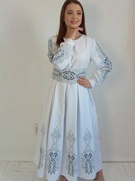 Сукня &laquo;Ладомира&raquo; білого кольору 42 р. 03010 фото