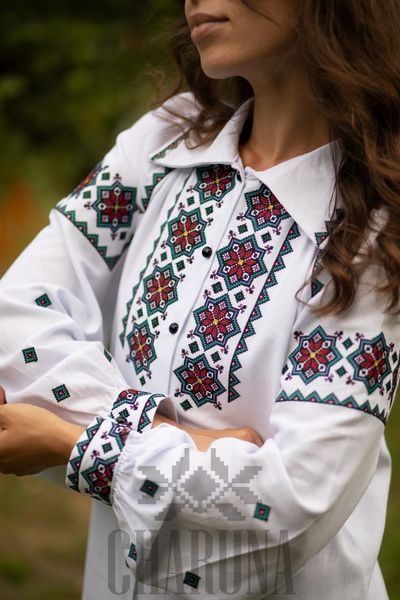 Жіноча вишита сорочка "Візерія" 42 р. 01437 фото