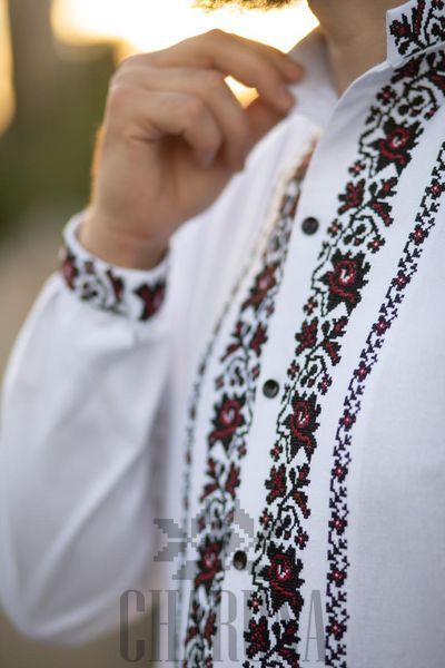 Чоловіча вишиванка  "Первоцвіт" 44 р. 02243 фото