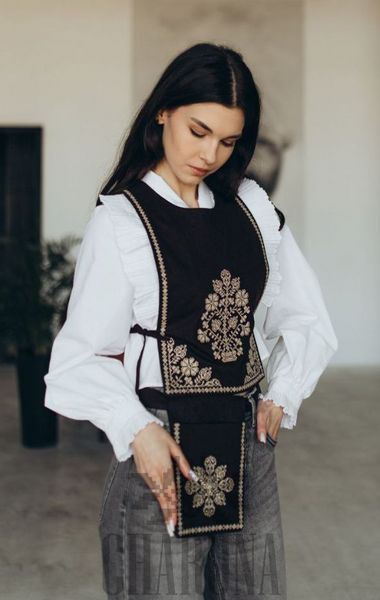 Вишитий жилет та кишенька  "Оберіг" 40-44 р. 06015 фото