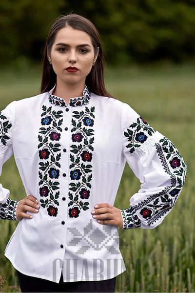 Жіноча вишиванка " Марусина  " білого кольору 42 р. 01247 фото