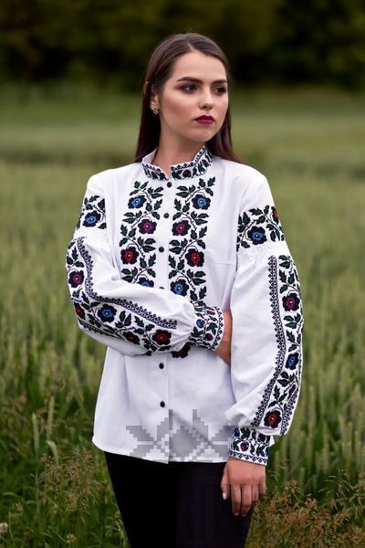 Жіноча вишиванка " Марусина  " білого кольору 42 р. 01247 фото